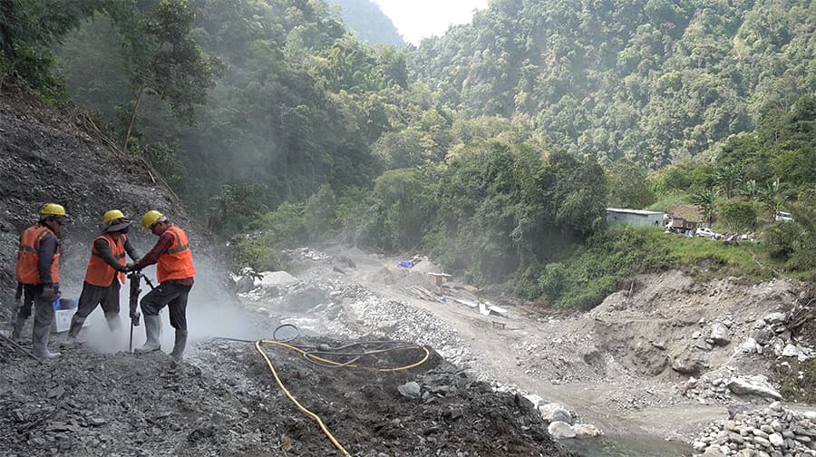 Long-awaited bailey bridge construction begins in Wangphu Gewog